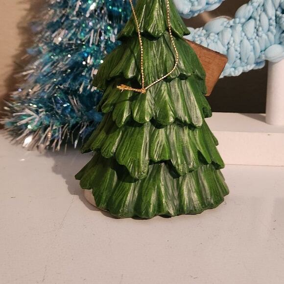 Deb Strain snowman tree Christmas play tonight at 6:30 cute large ornament 1999 - Picture 9 of 11